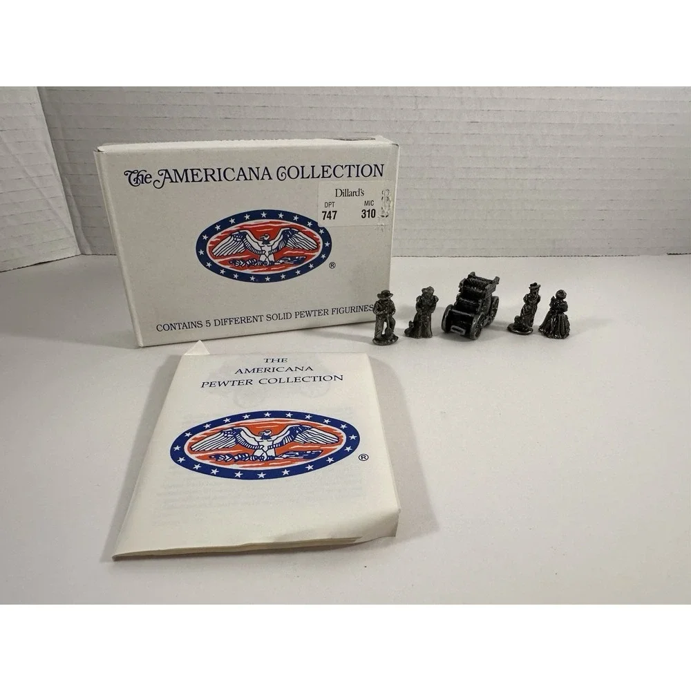 The Americana Pewter Collection AH48 HO Liberty Falls Stagecoach & Figures Set